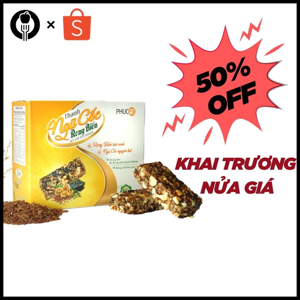 Thanh ngũ cốc rong biển ăn liền Phúc An (Hộp 5 gói x 22g / Gói 22g)