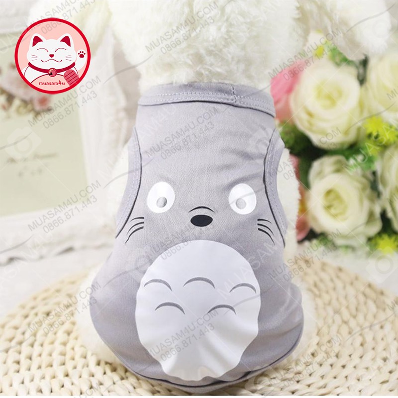 Áo chó mèo ba lỗ hoạt hình ⚡𝐅𝐑𝐄𝐄𝐒𝐇𝐈𝐏⚡ Quần áo chó mèo thú cưng