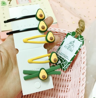 SET CỘT TÓC - KẸP TÓC QUẢ BƠ 5 MÓN ẢNH THẬT