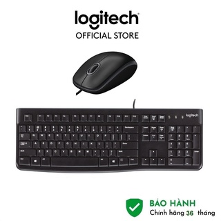 Bộ bàn phím và chuột quang có dây logitech k120 + b100 - hàng chính hãng