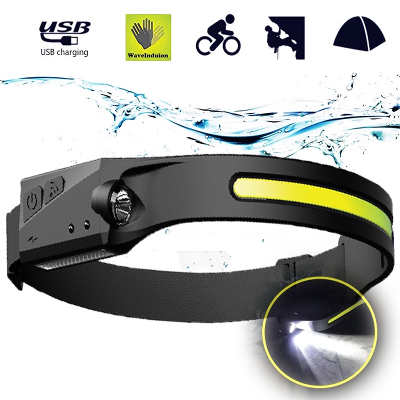 Đèn Pin Đội Đầu Có Cổng Sạc USB Dùng Cho Chạy Bộ/Leo Núi Vào Ban Đêm