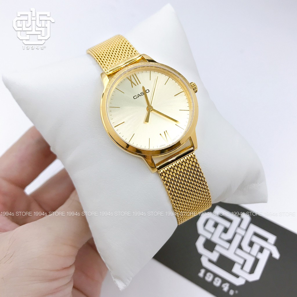 Đồng hồ nữ Casio LTP-E157 Series, dây thép không gỉ, chống nước 50m, size 32mm, hàng chính hãng