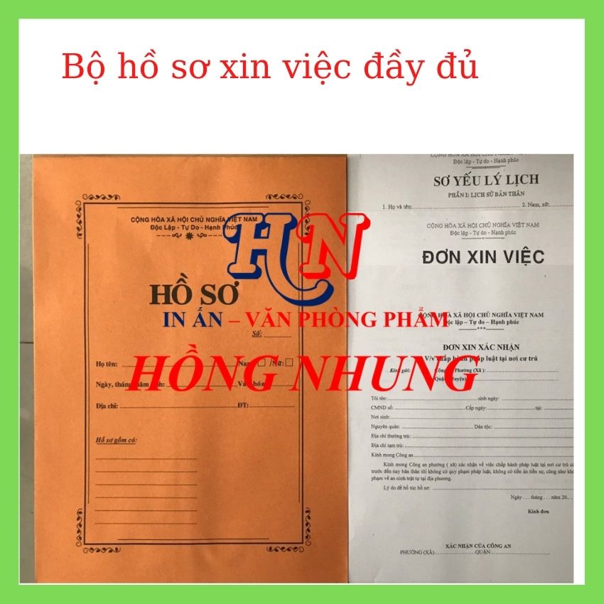 Combo 5 Bộ Hồ Sơ Xin Việc Đầy Đủ, Khổ F4, Màu Vàng/ Khổ A4 Đủ Màu Giúp Lưu Trữ Hồ Sơ Của Bạn Khi Đi Xin Việc