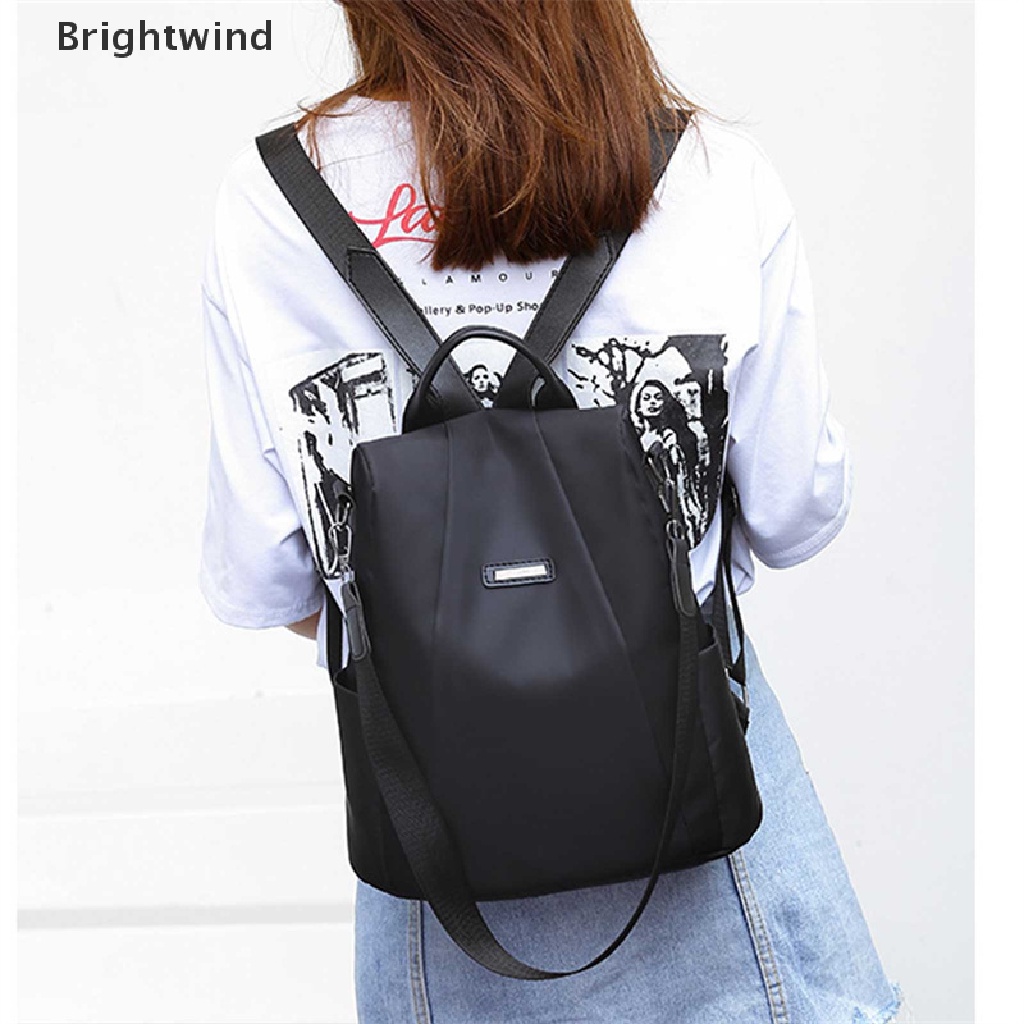 [Brightwind] Women's Portable Anti-theft Travel Backpack Girls Nylon Lager Capacity Schoolbag Hot Sell