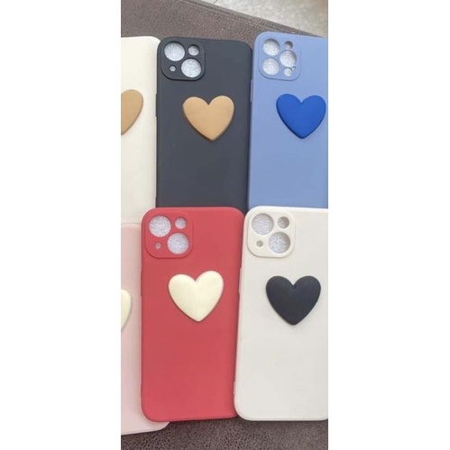 Ốp lưng trái tim nổi cạnh vuông giả lp 13 5/5s/6/6plus/6s/7/7plus/8/8plus/x/xr/xs/11/12/pro/max/13promax