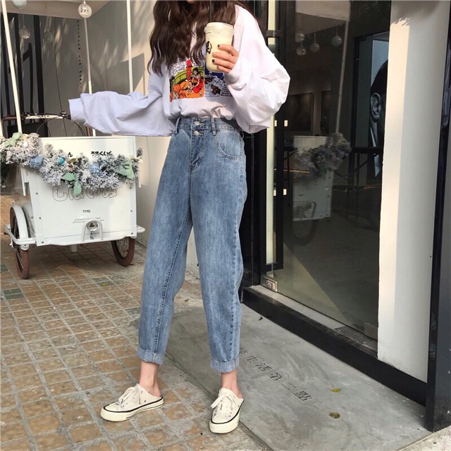 Quần jean Ulzzang quần bò nữ đẹp quảng châu (Order 7-12 ngày) | BigBuy360 - bigbuy360.vn