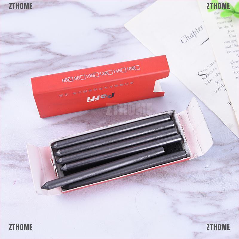 ZTHOME 5.6mm Mechanical Lead Auto Clutch Pencil Holder Refill HB 2B 4B 6B 8B 6Pcs/1 Box