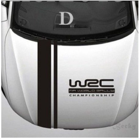 Sticker chữ WRC dán mui đầu capo cốp Decal tem miếng dán Kẻ Sọc Thể Thao Trang Trí Xe Hơi ô tô world rally championship