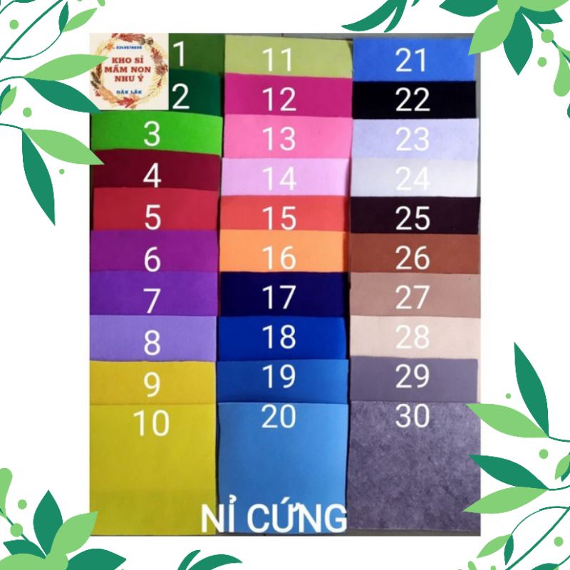 (KHO SỈ) Nỉ cứng, nỉ mềm 110x90cm  làm handmade, đồ dùng mầm non 🌻KHO SỈ MẦM NON NHƯ Ý 🌻