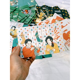 Bộ postcard Giáng Sinh 5 tấm TWINS