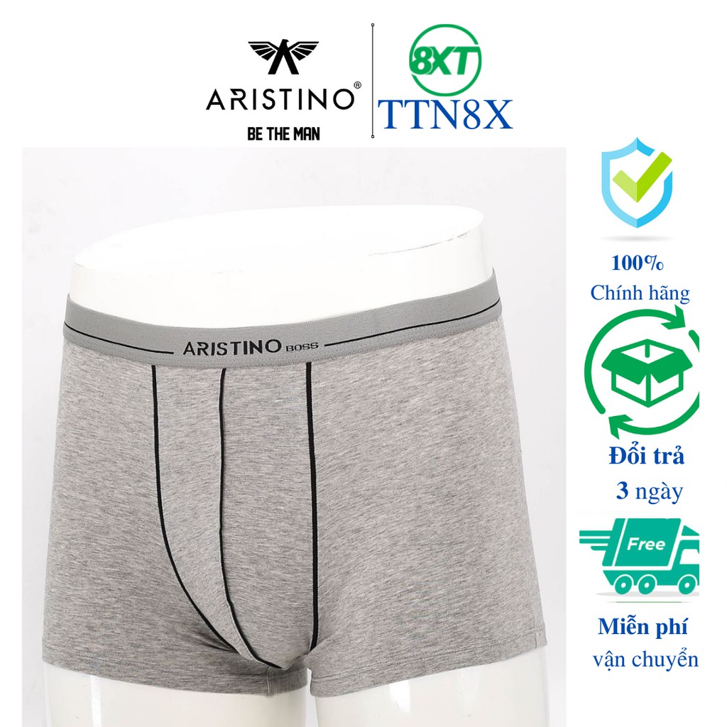 Quần lót boxer, sịp boxer Cạp LỤA ⚡ARISTINO 100% COTTON ⚡VỪA THOÁNG MÁT, kháng khẩu, khử mùi bảo vệ sức khỏe- ABX16-15