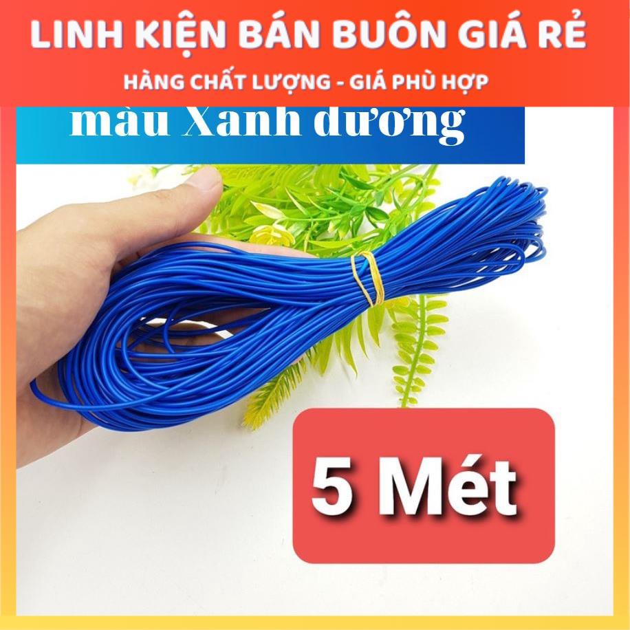 Dây Điện Xịn lõi đồng 0.5MM Đủ Màu, Cuộn Lẻ 5 Mét Dây Điện Đơn 0.5MM Lõi Đồng Các Mầu