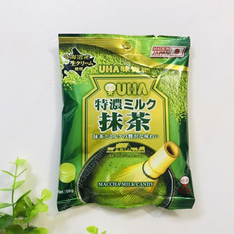 Kẹo sữa matcha trà xanh UHA Nhật Bản