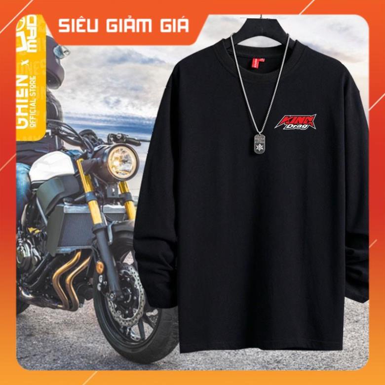 [ Bán lỗ lấy đánh giá] Áo thun tay dài UMAD unisex racing biker King Drag v.2 nam nữ cotton 95%