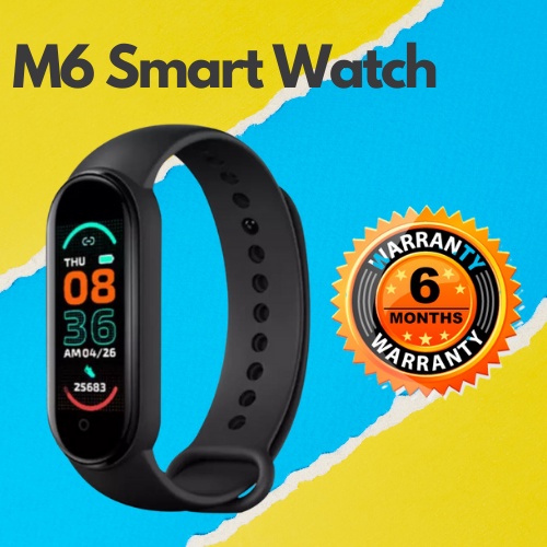 Đồng hồ smart watch M6 đo quãng đường, bước chân, lượng calo đã đốt cháy, nhịp tim, có khả năng chống nước.