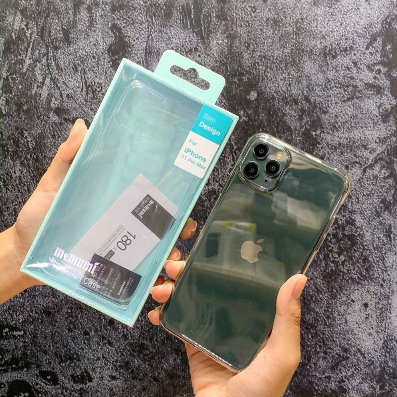 Ốp lưng trong suốt cứng siêu mỏng memumi cho IPhone 13 pro max/13 pro/13/13 mini/12 pro max/12/12 pro/12 mimi.