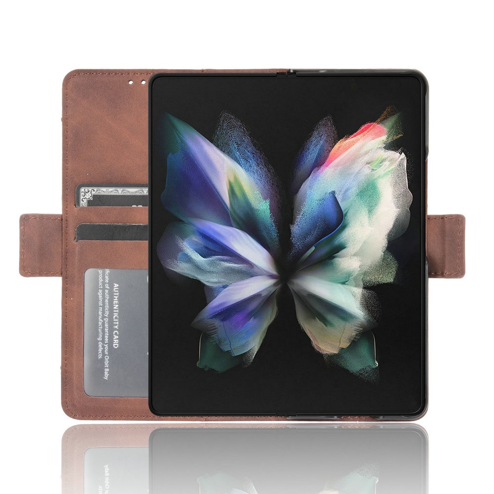 Ốp Điện Thoại Da Sang Trọng Có Ngăn Đựng Thẻ Cho Samsung Galaxy Z Fold4 3 ZFold 4 Z Fold3 Fold4 5G