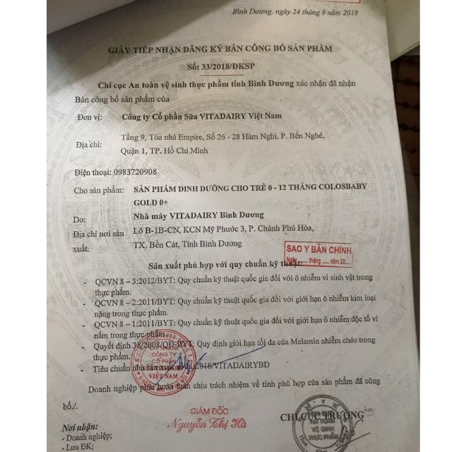 Sữa Bột Colos Baby 800g