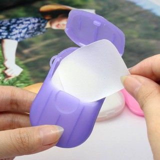 Hộp 20 giấy xà phòng thơm khử trùng cỡ nhỏ bỏ túi dùng một lần tiện dụng