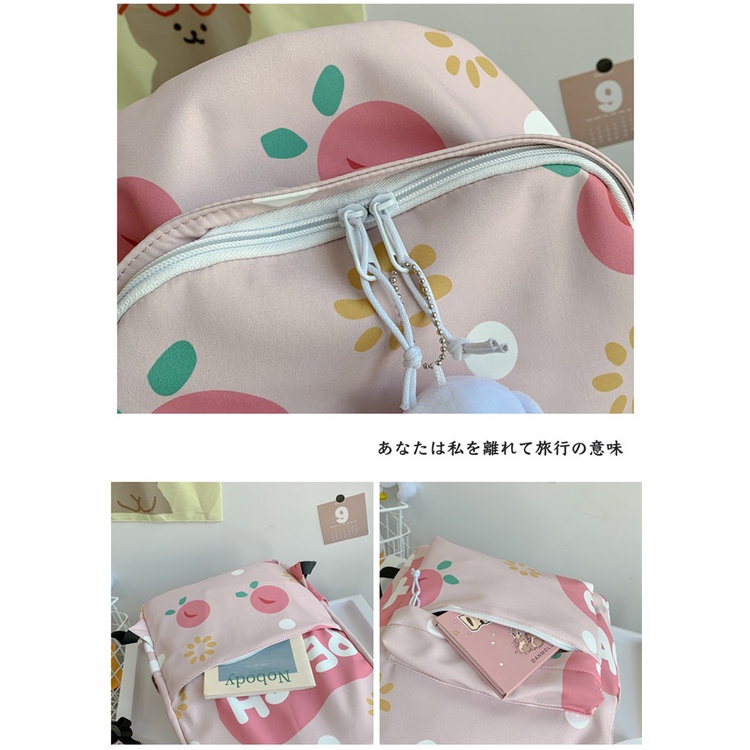 Ba Lô Đi Học / Du Lịch In Họa Tiết Thời Trang Nhật Hàn Xinh Xắn Cho Nữ