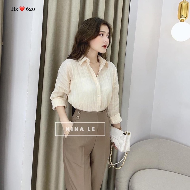 QUẦN BAGGY CÚC SƯỜN CHẤT KAKI LỤA ĐẸP MS15782