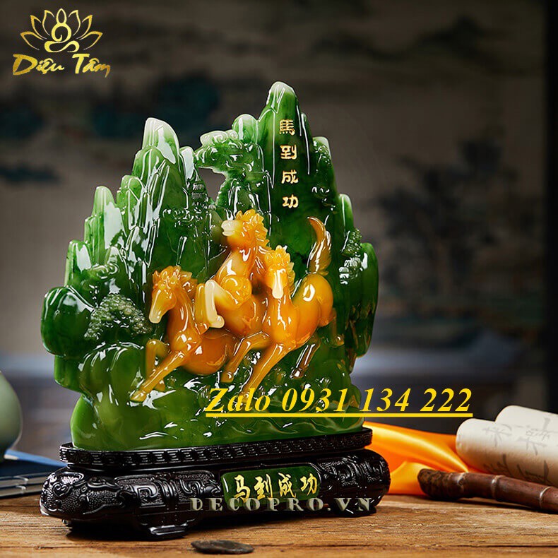 Tượng trang trí mã đáo thành công quà tặng phong thủy