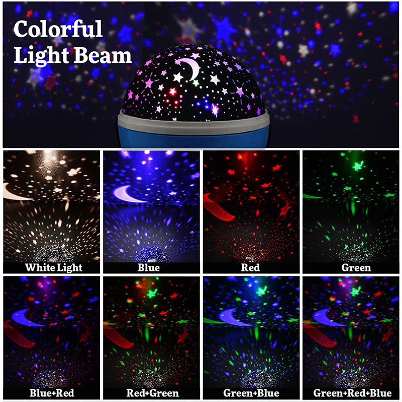 Đèn Led Chiếu Hình Bầu Trời Sao / Hành Tinh Galaxy Trang Trí Phòng Ngủ Cho Bé