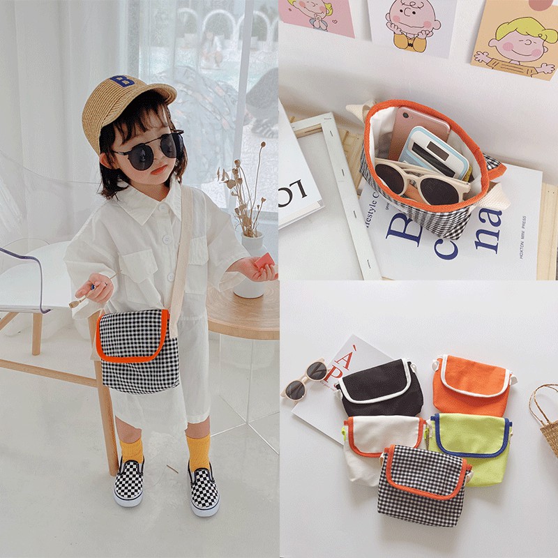 Túi Đeo Chéo Hình Vuông Màu Sắc Ngọt Ngào Cho Bé