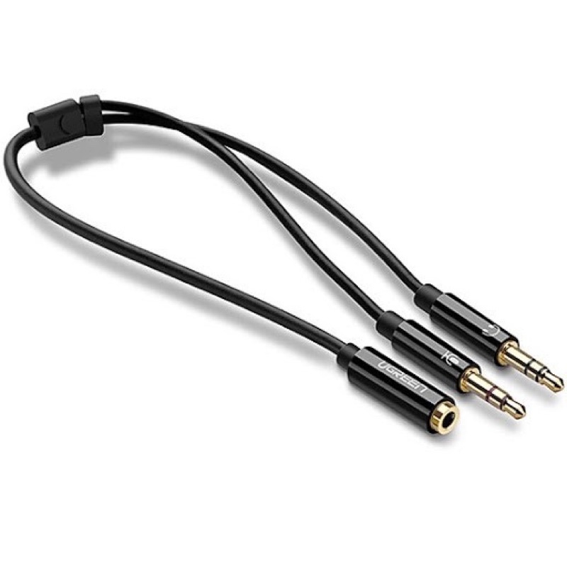 UGREEN 20897 Cáp gộp audio 3.5mm 2 vào 1 ra Mic và Headphone