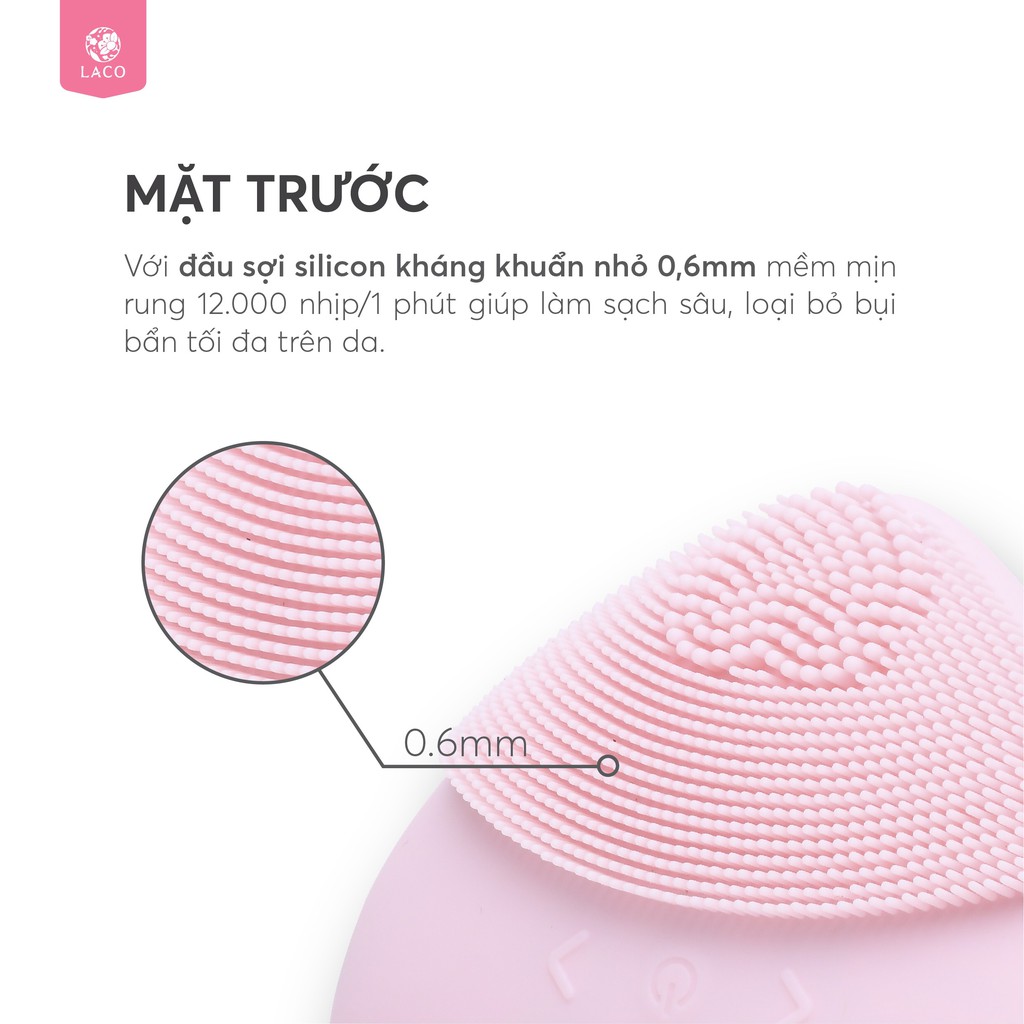 Máy rửa mặt LACO LUXURY/độc quyền toàn cầu/hình trái tim/làm sạch sâu/massage/nâng cơ/giảm nọng cằm | BigBuy360 - bigbuy360.vn