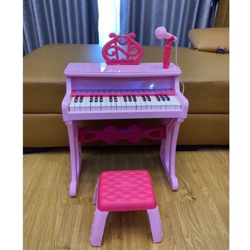 Đồ chơi đàn piano cho bé kèm ghế, mic, kết nối MP3, sạc, thu âm…