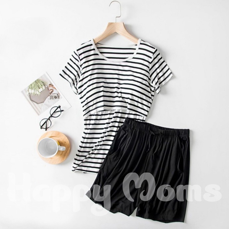 Bộ Đồ Bầu và Cho Con Bú - Bộ Đồ Sau Sinh Chất Vải Modal Siêu - Kèm lót ngực - Đồ bầu HappyMom