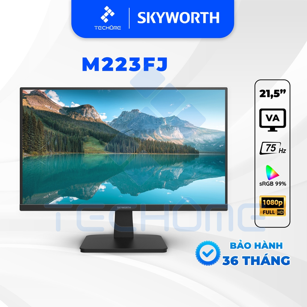 Màn hình máy tính SKYWORTH 21.5" VA Full HD 75Hz VESA sRGB 99% M223FJ