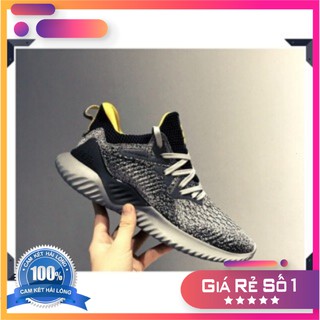 Giày thể thao sneaker Alphabou xám lòng vàng