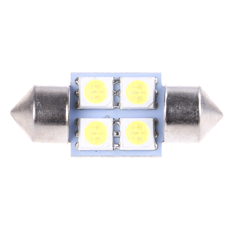 Set 10 Bóng Đèn Led 5050 31mm 4smd Dc12V Chuyên Dụng Cho Xe Hơi