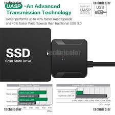 Cáp chuyển USB sang sata 3 dùng cho SSD, HDD 2.5 và 3.5