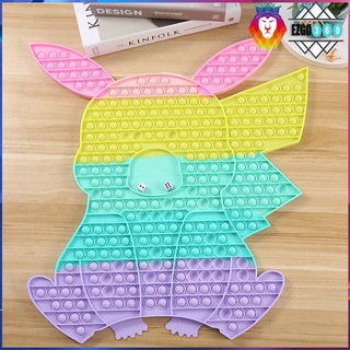 30/40/50Cm Large Size Pikachu Silicone Rainbow Pop It Fidget Toy Educational Bubble Pusher Toy