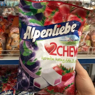 [Giá Xưởng] Kẹo Mềm Alpenliebe 2Chew Dâu & Nho Gói 25/65 Viên hàng có sẵn