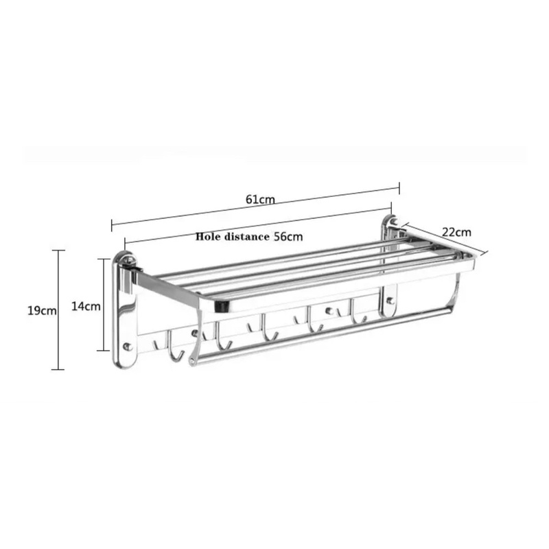 Vắt Khăn Giàn,Giá Treo Khăn Chân Đặc Inox 304 Không Han Rỉ Tặng Keo Dán