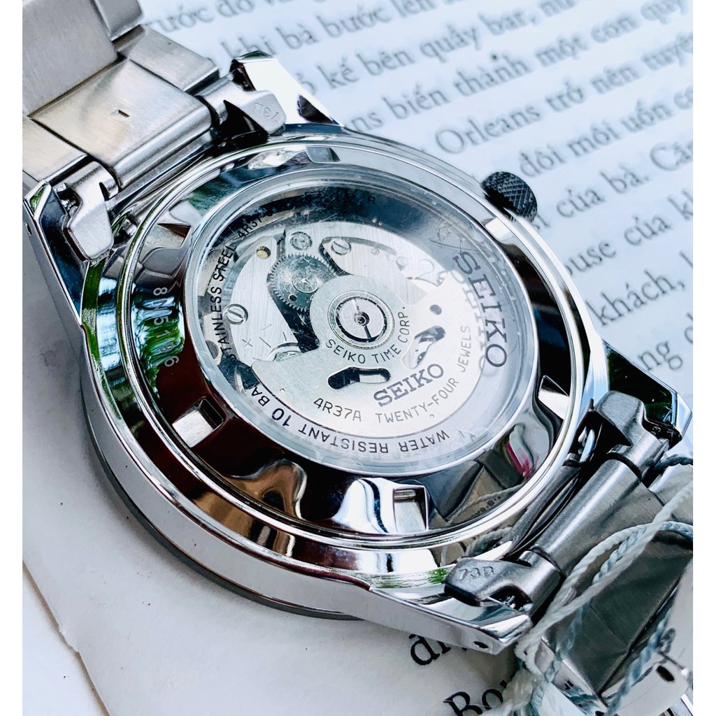 Đồng hồ cơ nam Seiko SSA389K1 chính hãng dây thép, mặt kính Hardlex Crystal (Kính Cứ