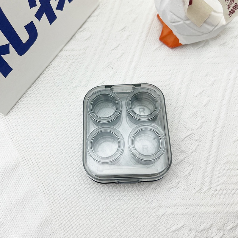 [Hàng mới về] Hộp bảo quản kính áp tròng bằng nhựa trong suốt di động tiện dụng cho nữ