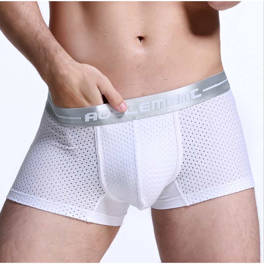 Quần lót nam Aoelement kháng mùi kháng khuẩn boxer chun đúc, quần sịp đùi nam cotton cao cấp thông hơi thoáng khí.