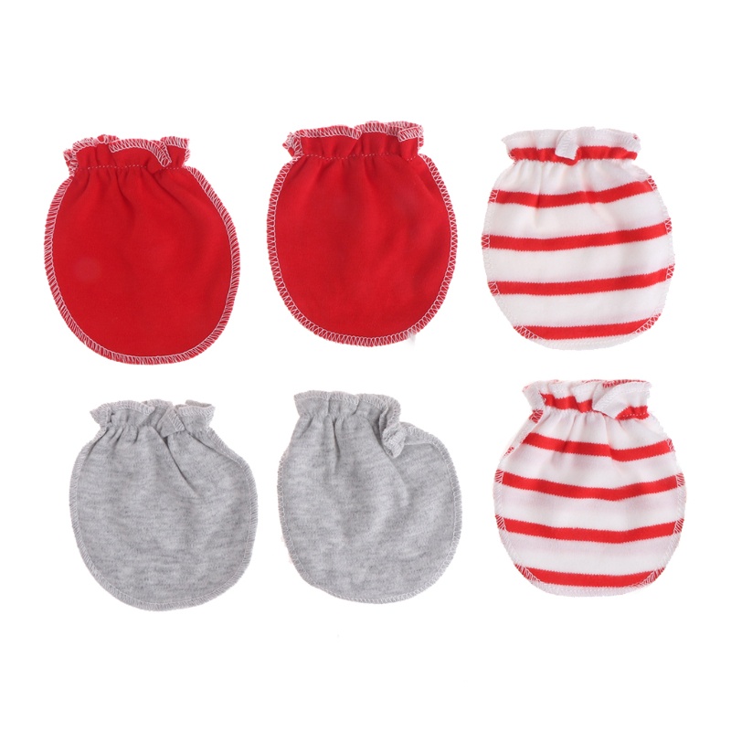 Găng Tay Cotton Thoáng Khí Chống Cào Xước Bảo Vệ Cho Bé Sơ Sinh