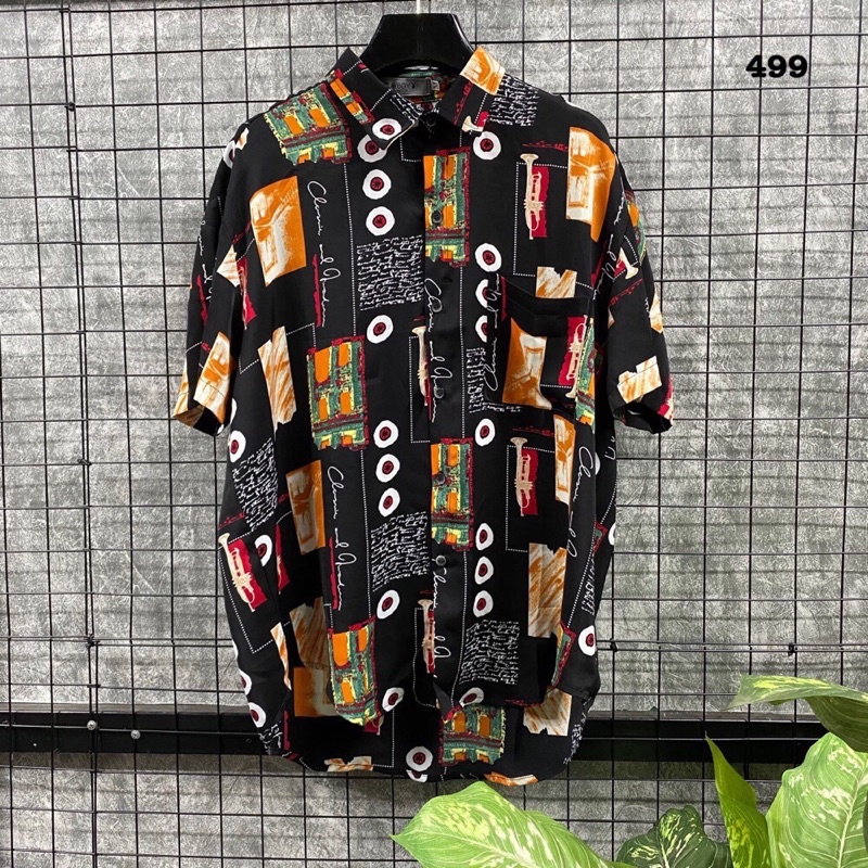 Áo sơmi cộc tay TENPO hoạ tiết | Cuban shirt nam hot hit