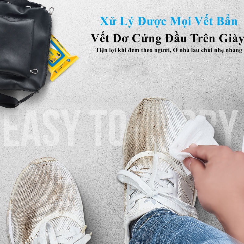 Khăn Giấy Lau Giày Siêu Sạch SNEAKER HỘP 30 Miếng Tiện Dụng Vệ sinh sạch sẽ