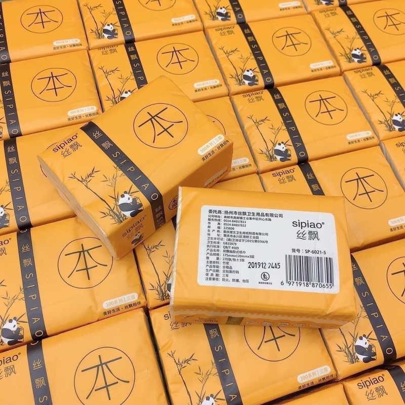Giấy gấu trúc hàng QC 1 thùng 30 gói chuẩn, đẹp.