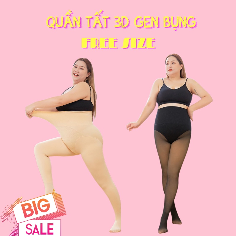 QUẦN TẤT 3D GEN BỤNG LÓT NỈ CỰC ẤM  FREE CỠ DÀNH CHO NGƯỜI MẬP