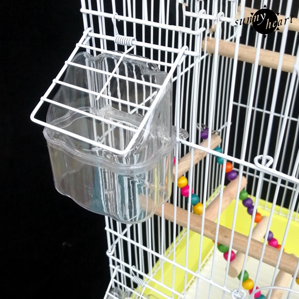 Set 2 Bát Đựng Nước Uống Trong Suốt Dành Cho Chim Vẹt