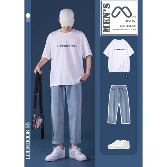 Áo thun Unisex 20WE  Basic Tee phông trơn nam nữ tay lỡ freesize form rộng | BigBuy360 - bigbuy360.vn