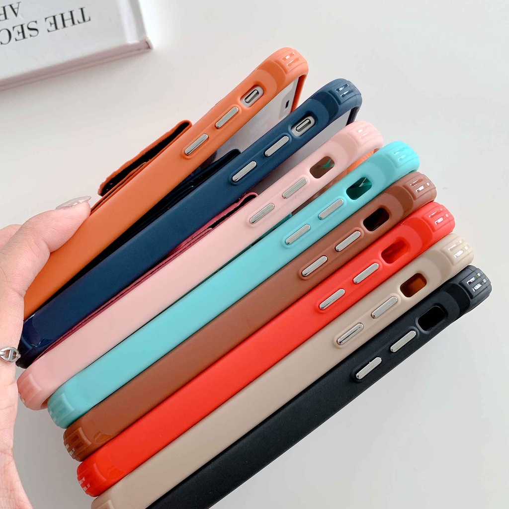 Đen Ốp Điện Thoại Mềm Dạng Ví Chống Sốc Dập Nổi Chữ Thời Trang Cho iphone 13promax 12 11 xsmax xr xs 7p